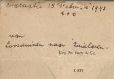 Evacuatie aandenken 1943