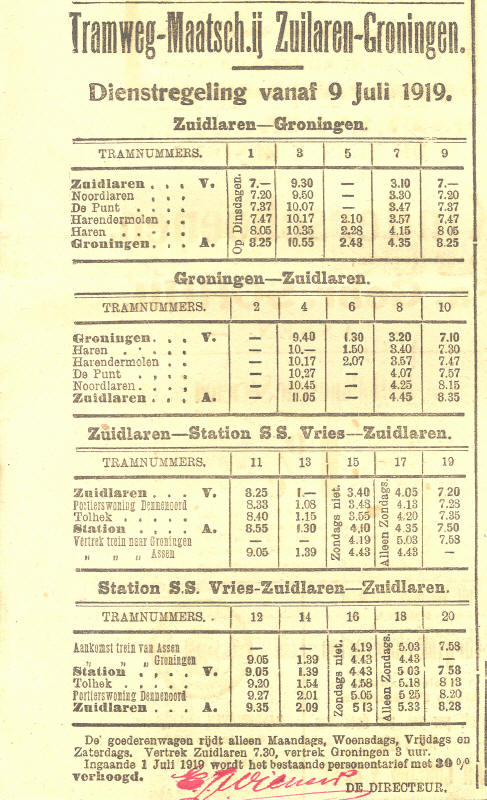 Tram dienstregeling 1919_800